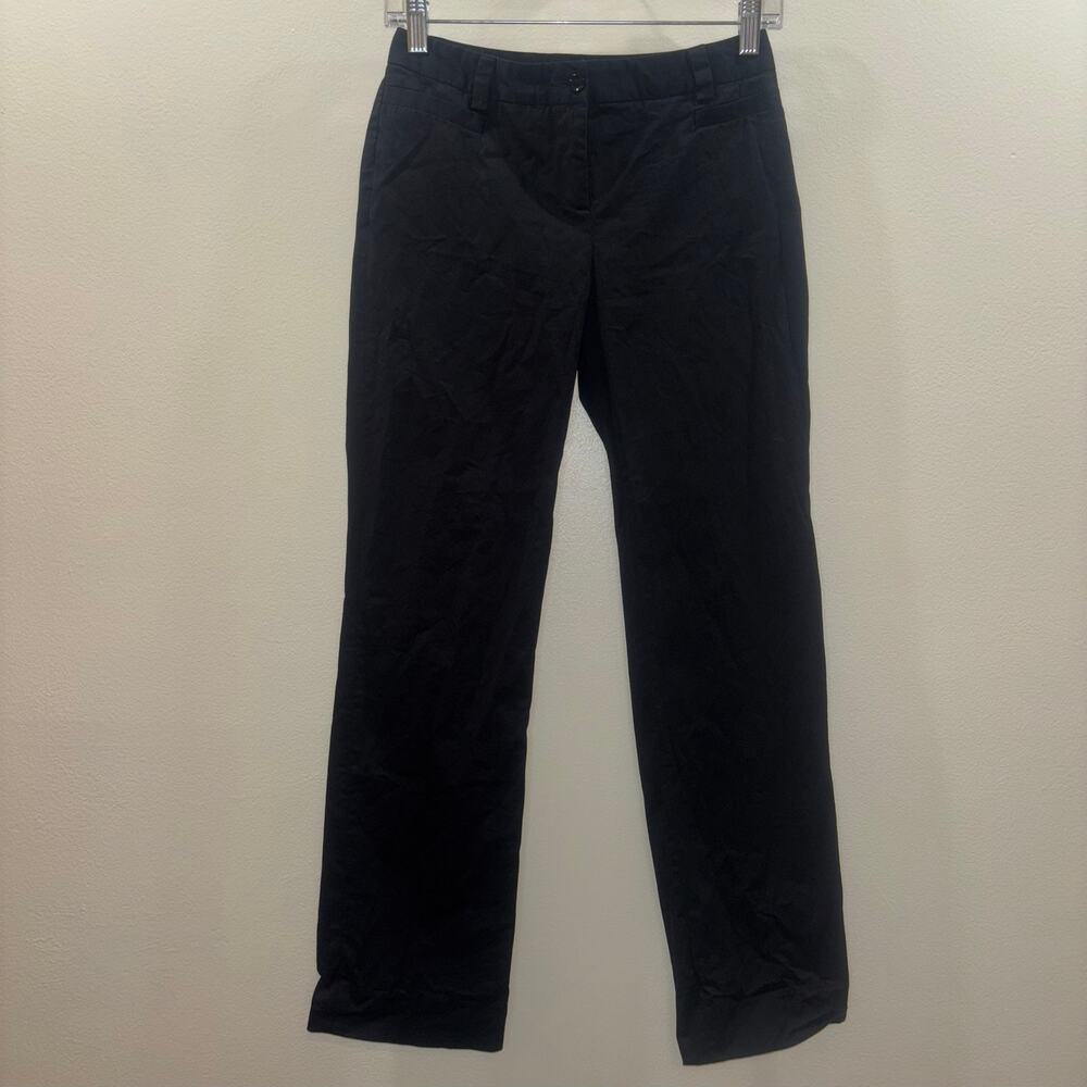 Dolce & Gabbana Black Pants Size 24 Made In Italy Designer Straight Leg Trousers